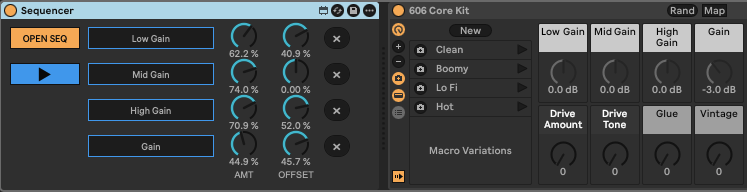 Sequencer Max for Live device in Ableton Live