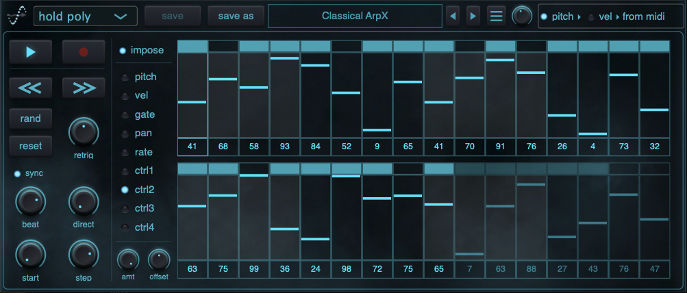 Sequencer VST3 MIDI plugin interface